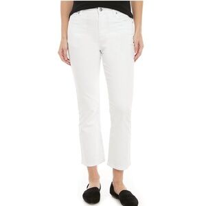 Eileen Fisher White Organic Slim Knee Crop jean 12